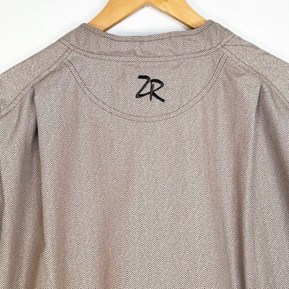 Zero Restriction Golf Outerwear Chevron Pullover Vest Shirt Beige Tan Black - Picture 8 of 12